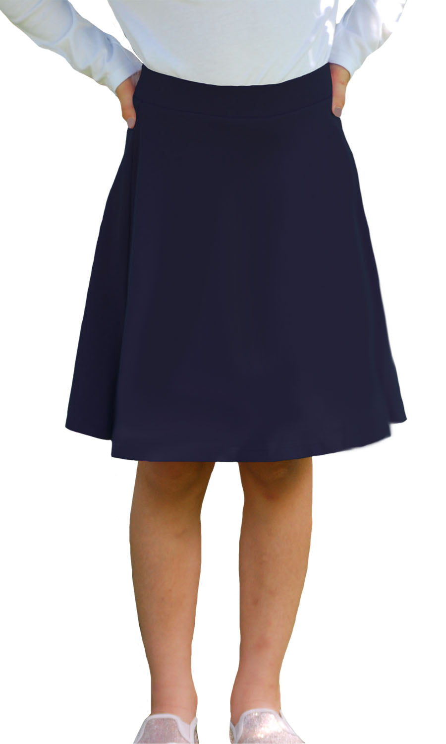 Navy Knee Length Skort