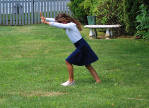 Navy Knee Length Skort